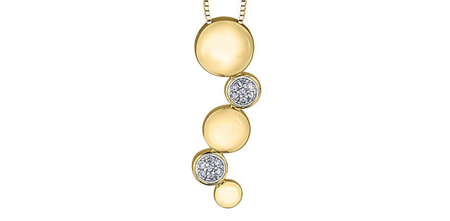 Chain & pendant - Natural Diamonds - 10kt Yellow Gold | DD3091