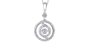 Diamond - 10kt White Gold Pendant and Chain | DX717-50PTS