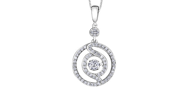 Diamond - 10kt White Gold Pendant and Chain | DX717-50PTS