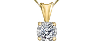 Diamond - 10kt White Gold Pendant and Chain | DX814YW10