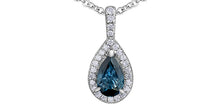 Charger l&#39;image dans la galerie, Diamond &amp; Sapphire - Pendant &amp; Chain 10Kt White Gold | DD7678
