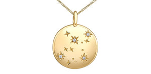 Zodiac Virgo Pendant and Chain - 10Kt Yellow Gold - Diamonds  | DX846YVIR