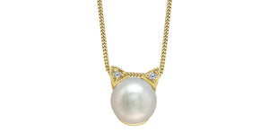 Necklace - Pearls & Diamonds - 10kt Yellow Gold | DD8233YPEA