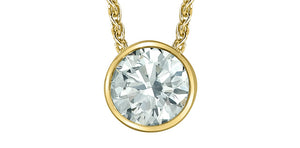 Solitaire Pendant - 14kt Yellow Gold - 0.51ct Lab Grown Diamond | PP4691Y/50C