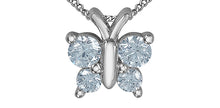 Load image into Gallery viewer, Butterfly Necklace - 10kt white gold - Laboratory Grown Diamonds | 70035
