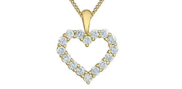 Heart Necklace - 10kt Yellow Gold - Laboratory Grown Diamonds | 70032