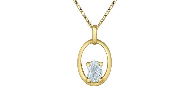 Necklace - 10kt Yellow Gold - Laboratory Grown Diamonds | 70013