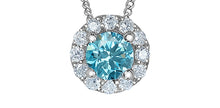 Load image into Gallery viewer, Necklace - 10kt White Gold - Laboratory Grown Diamonds - Blue | 70039
