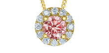 Load image into Gallery viewer, Necklace - 10kt Yellow Gold - Laboratory Grown Diamonds - Pink | 70038
