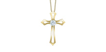 Load image into Gallery viewer, Cross - 10kt Yellow Gold - Laboratory Grown Diamonds | 70022
