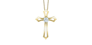 Cross - 10kt Yellow Gold - Laboratory Grown Diamonds | 70022