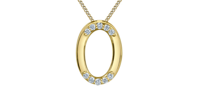 Hug Necklace - 10kt Yellow Gold - Laboratory Grown Diamonds | 70041