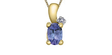 Load image into Gallery viewer, Pendant and Chain - Tanzanite &amp; Natural Diamonds-  10Kt Yellow Gold | DD8292YTZ
