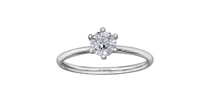 Ring - Natural Round Cut  Maple Leaf Diamonds - Platinum  | R10037/50-P