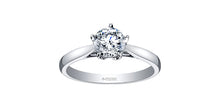 Charger l&#39;image dans la galerie, Ring - Natural Round Cut  Maple Leaf Diamonds - 18kt White Gold  | ML529W50
