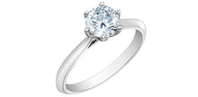 Load image into Gallery viewer, Ring -  Round cut Laboratory Grown Diamond -  14KT White Gold | 1.02ct round cut LGD
