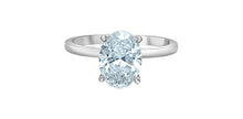 Load image into Gallery viewer, Ring - Oval Cut Laboratory Grown Diamond -  14KT White Gold | 2.00CT

