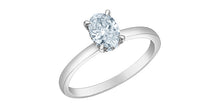 Load image into Gallery viewer, Ring - Oval Cut Laboratory Grown Diamond -  14KT White Gold | 0.70Ct
