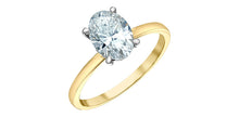 Charger l&#39;image dans la galerie, Ring - Oval Cut Laboratory Grown Diamond -  14KT Yellow and White Gold | 1.50CT
