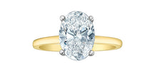 Load image into Gallery viewer, Ring - Oval Cut Laboratory Grown Diamond -  14KT Yellow and White Gold | 2.00Ct
