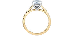 Solitaire Ring 14kt | LGD | 1.00ct round cut