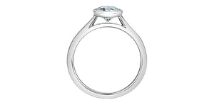 Ring -  Round cut Laboratory Grown Diamond -  14KT White Gold | 1.07ct round cut