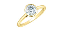 Charger l&#39;image dans la galerie, Ring -  Round cut Laboratory Grown Diamond -  14KT Yellow Gold | 1.00ct round cut
