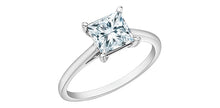 Load image into Gallery viewer, Ring - Round Cut Laboratory Grown Diamond -  14KT White Gold | 1.59ct Princess Cut
