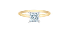 Load image into Gallery viewer, Solitaire Ring 14kt | LGD | 1.01ct princess cut
