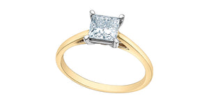 Solitaire Ring 14kt | LGD | 1.01ct princess cut
