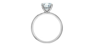 Ring -  Round Cut Laboratory Grown Diamond -  14KT White Gold | 1.59ct Round Cut