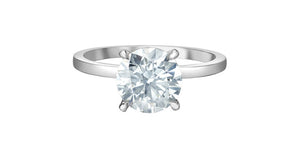 Ring -  Round Cut Laboratory Grown Diamond -  14KT White Gold | 2.07ct Round Cut