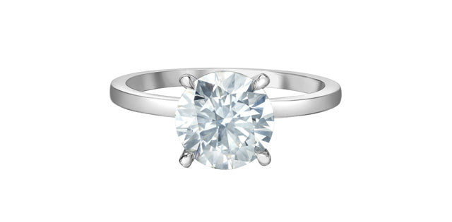 Ring -  Round Cut Laboratory Grown Diamond -  14KT White Gold | 2.00CT