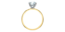 Charger l&#39;image dans la galerie, Ring -  Round Cut Laboratory Grown Diamond -  14KT Yellow and White Gold | 1.00Ct
