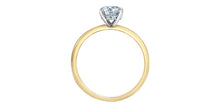 Charger l&#39;image dans la galerie, Ring -  Round Cut Laboratory Grown Diamond -  14KT Yellow and White Gold | 0.70CT
