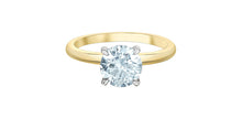 Load image into Gallery viewer, Solitaire Ring - Round cut Laboratory Grown Diamond -  14KT Yellow-White Gold | 1.61ct Round Cut
