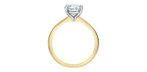 Solitaire Ring - Round cut Laboratory Grown Diamond -  14KT Yellow-White Gold | 1.61ct Round Cut