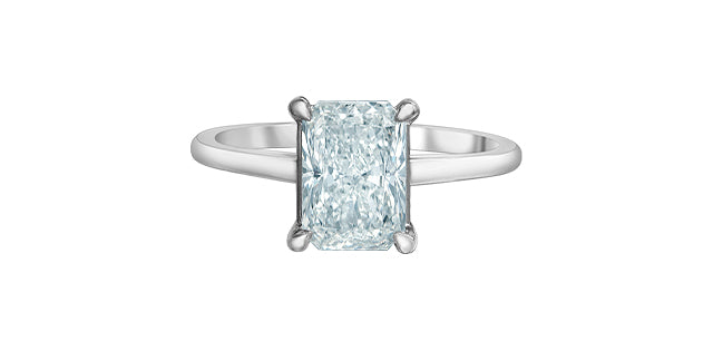 Ring - Radiant cut Laboratory Grown Diamond -  14KT White Gold | 2.00ct Radiant Cut