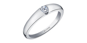 Diamond Ring Round Cut - 14kt White Gold  | ML898W18