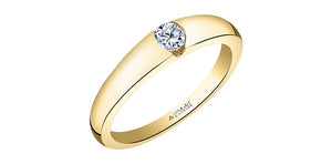 Diamond Ring Round Cut - 14kt Yellow Gold  | ML898Y18