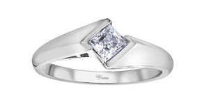 Diamond Ring Princess Cut - 10kt Gold  | AM133W08