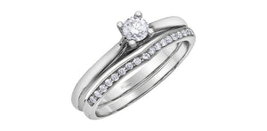 Ring - Natural Round Cut Canadian Diamond - 14Kt White Gold  | AM106W20