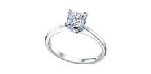 Charger l&#39;image dans la galerie, Ring - Natural Princess Cut  Maple Leaf Diamonds - Platinum  | PC214/50
