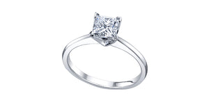 Ring - Natural Princess Cut  Maple Leaf Diamonds - Platinum  | PC214/50