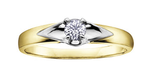 Diamond Ring Round Cut - 10kt Yellow Gold  | AM108Y04