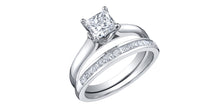 Load image into Gallery viewer, Ring - Natural Princess Cut  Maple Leaf Diamonds - 18kt White Gold  | R1923WG/70-18
