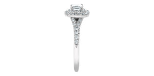 Ring - Natural Princess Cut  Maple Leaf Diamonds - 18kt White Gold  | R30094WG/75-18