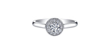 Charger l&#39;image dans la galerie, Ring - Natural Round Cut  Maple Leaf Diamonds - 14Kt White Gold  | ML425W50
