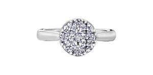 Ring 14kt White Gold - 0.66ct Total Natural Diamond | DX729W66