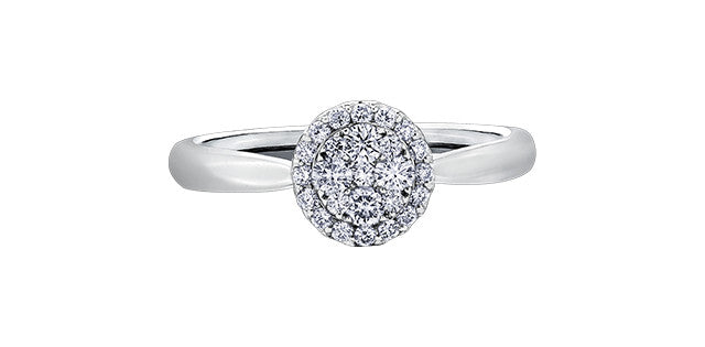 Ring 14kt White Gold - 0.50ct Total Natural Diamond | DX702W50